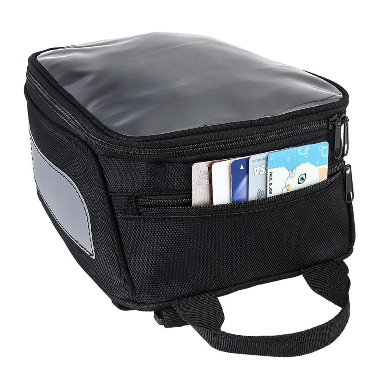 Cabilock Magnetische Motorradtasche Mit 4 Magneten Trägertasche Aus Robustem Material Organizer Mit Mehreren Fächern Für Lange Fahrten