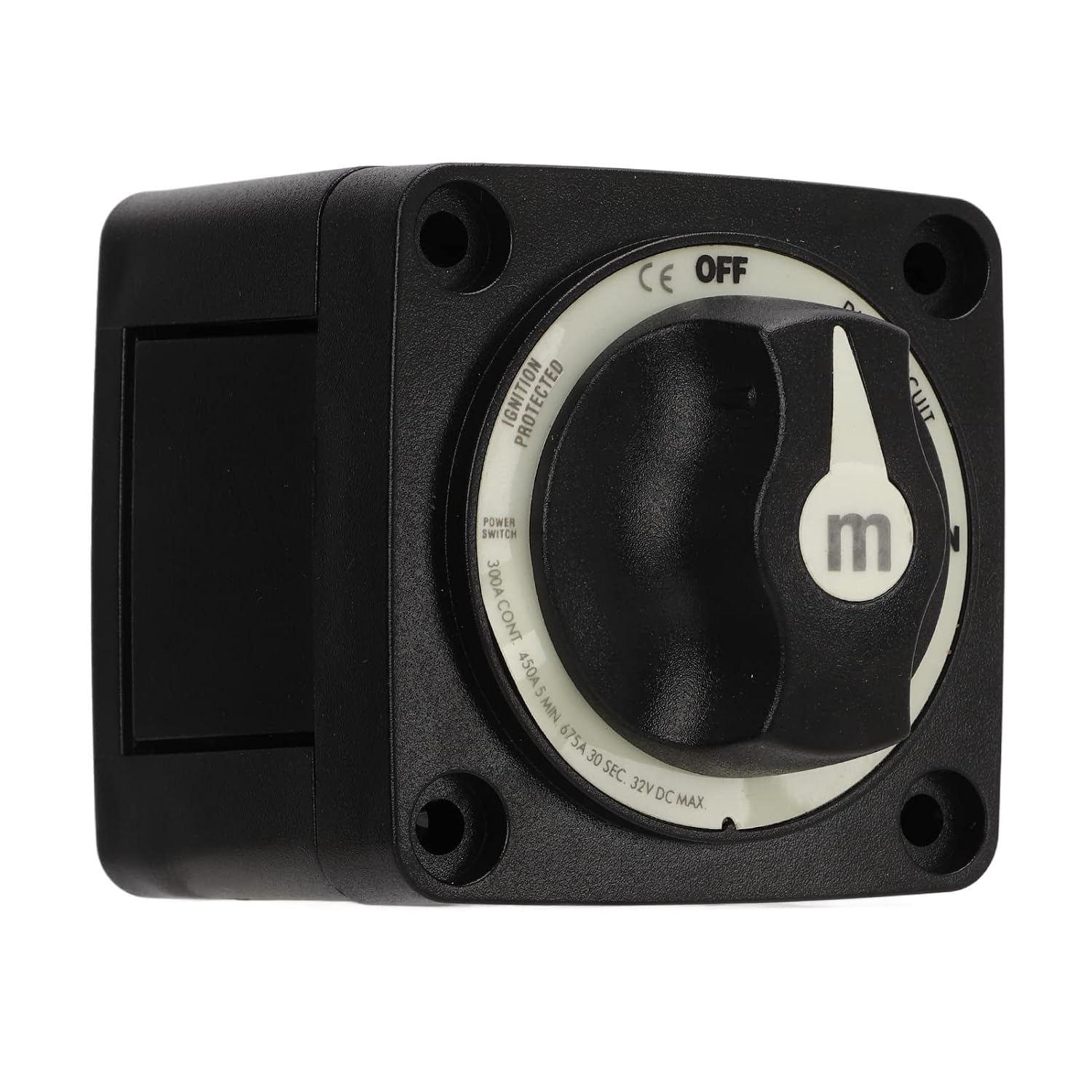 Dual Circuit Battery On Off Switch, Ignition Protection, 300A Continuous Rating, IP66 Rated, Ideal for RV Boat Applications