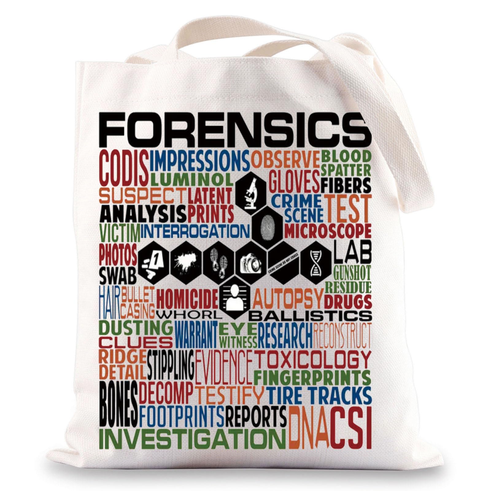 BWWKTOP Forensic Scientist Tote Bag - Criminologist Shoulder Bag Forensics Teacher Gifts