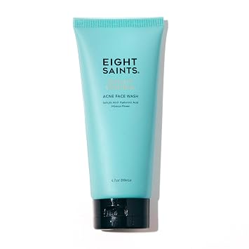 Eight Saints Quality Control Acne Face Wash, Reduce Acne and Prevent Future Breakouts, with 2% Salicylic Acid, Hyaluronic Acid, and Hibiscus Flower, 6.7 Ounces