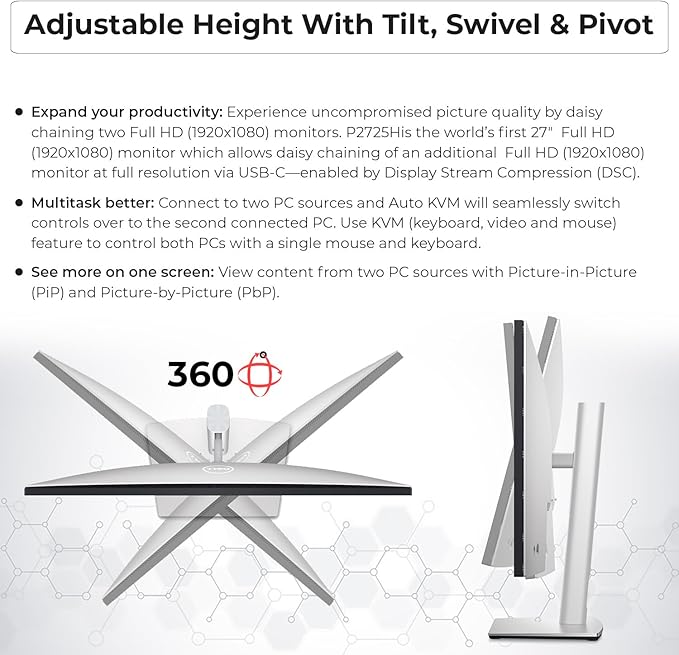 Monitor 27" Full HD IPS con Ajuste Ergonómico miniatura 5