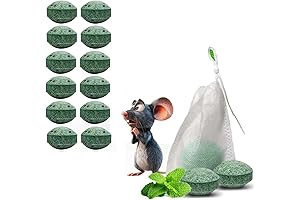 12-Piece Peppermint Oil Moth Balls for Rodent Deterrence