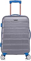 Vista 95 de Rockland - Maleta de viaje Melbourne, rígida y expandible, con ruedas giratorias, Azul
