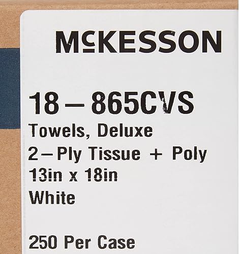 Miniatura 7 de McKesson Toallas desechables [Paquete de 500] para baberos dentales, uñas, tatuajes, dentistas y médicos, 13 x 18 pulgadas, tejido de 3 capas