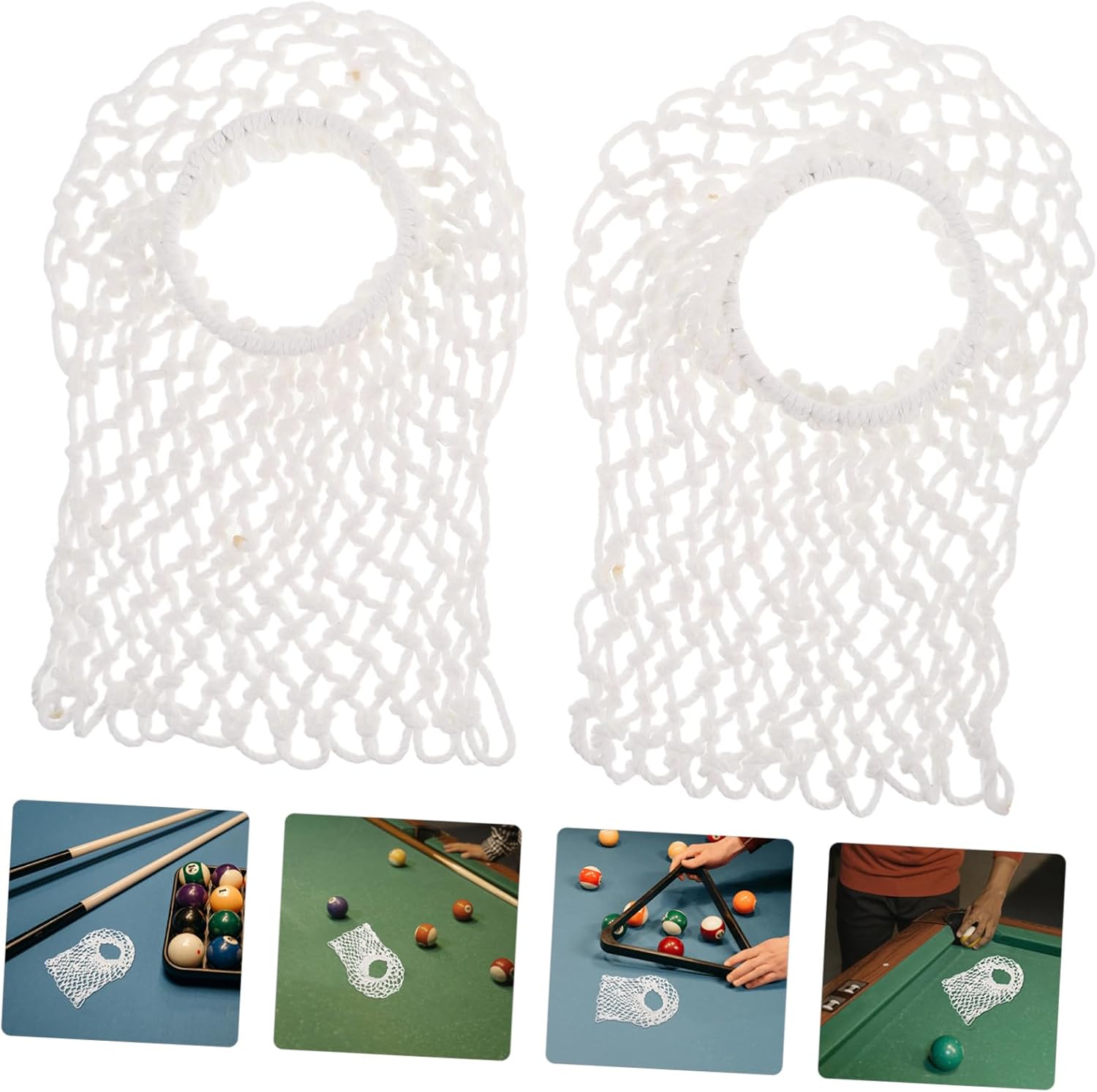 BESPORTBLE 6pcs Pool Table Liners Mesh Pocket Liners Drop Pockets for Billiards Sturdy Easy Setup