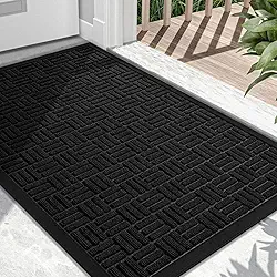 Capacho Médio 0,75 x 0,45 m - Tapete Antiderrapante (Preto 75x45)