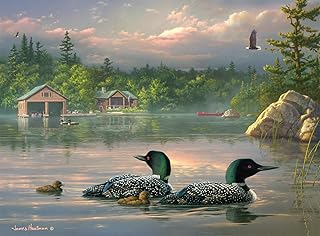 Buffalo Games - Hautman Brothers - Passing Storm Loons - 1000 Piece Jigsaw Puzzle for Adults Challenging Puzzle Perfect for Game Nights - 1000 Piece Finished Size is 26.75 x 19.75, Large