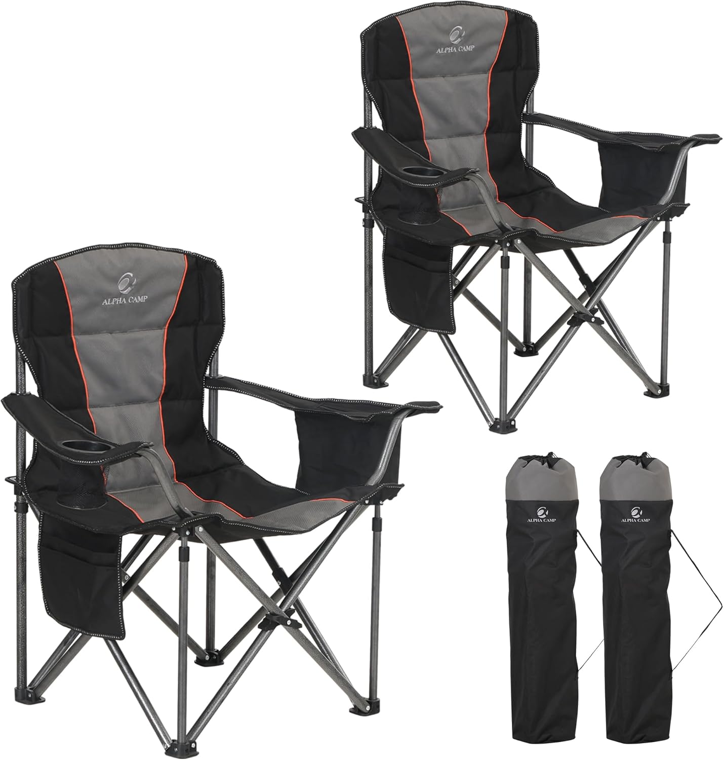LET'S CAMP Folding Camping Chair Oversized Heavy Duty