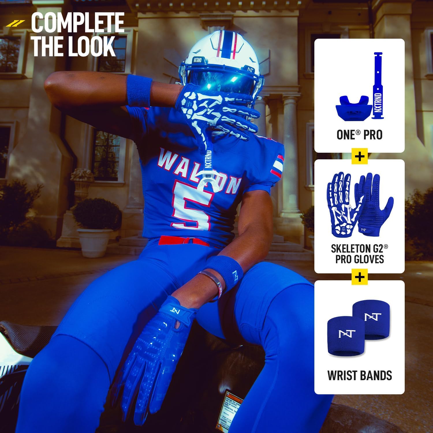 Nxtrnd Skeleton G2 Pro Football Gloves, Men's Ultra Sticky Elite Receiver Gloves