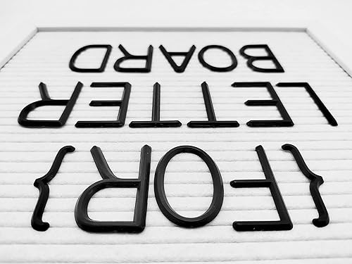 Miniatura 4 de G GAMIT Juego de letras de fieltro para tablero de letras  227 letras negras precortadas de 2 pulgadas de alto (no incluye tablón)