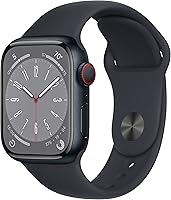 Renewed Apple Watch Series 8 GPS + Cellular 41mm Midnight - Advanced Health Tracking, ECG, Crash Detection Smartwatch