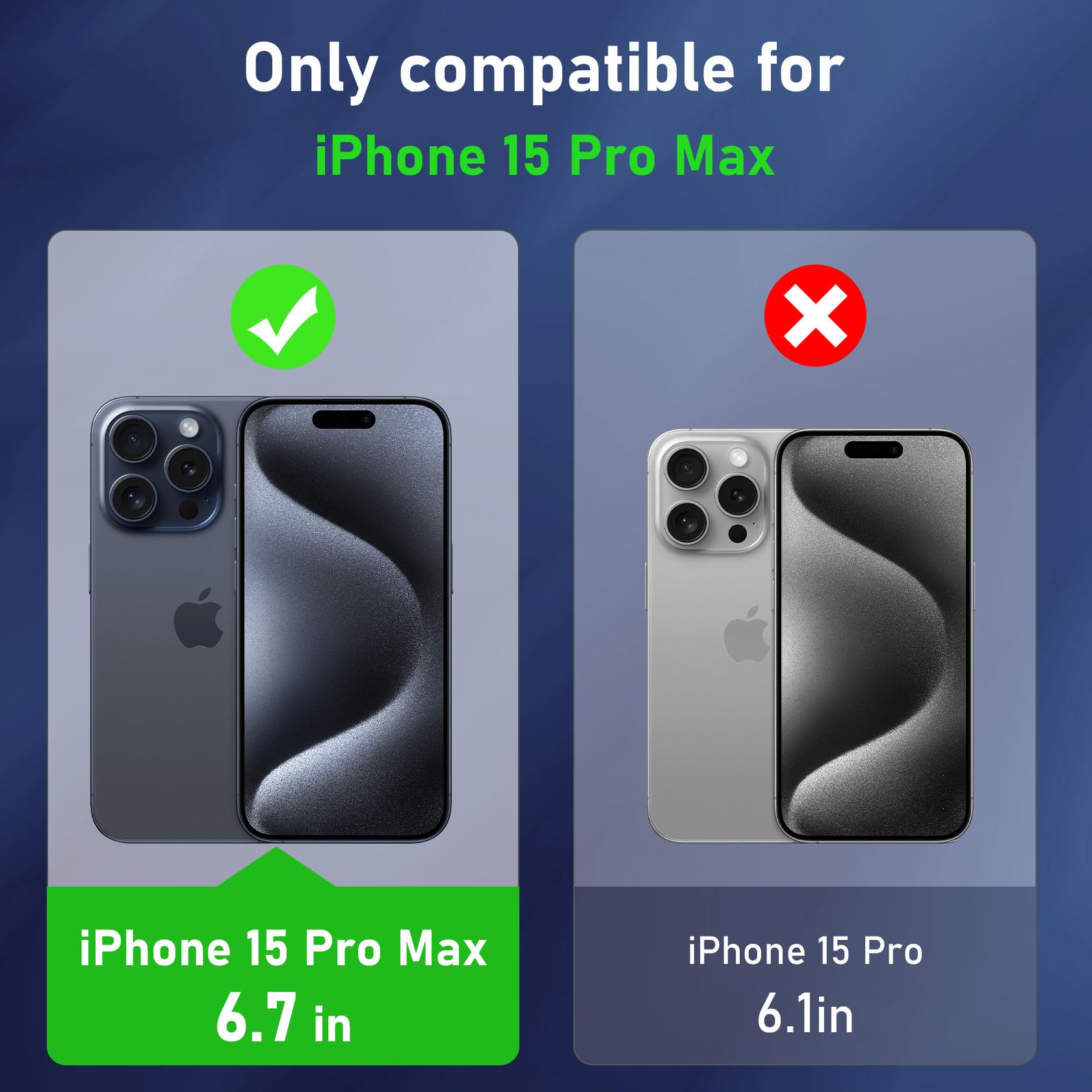 Qasyfanc Funda Magnética Para IPhone 15 Pro MAX Compatible MagSafe Con
