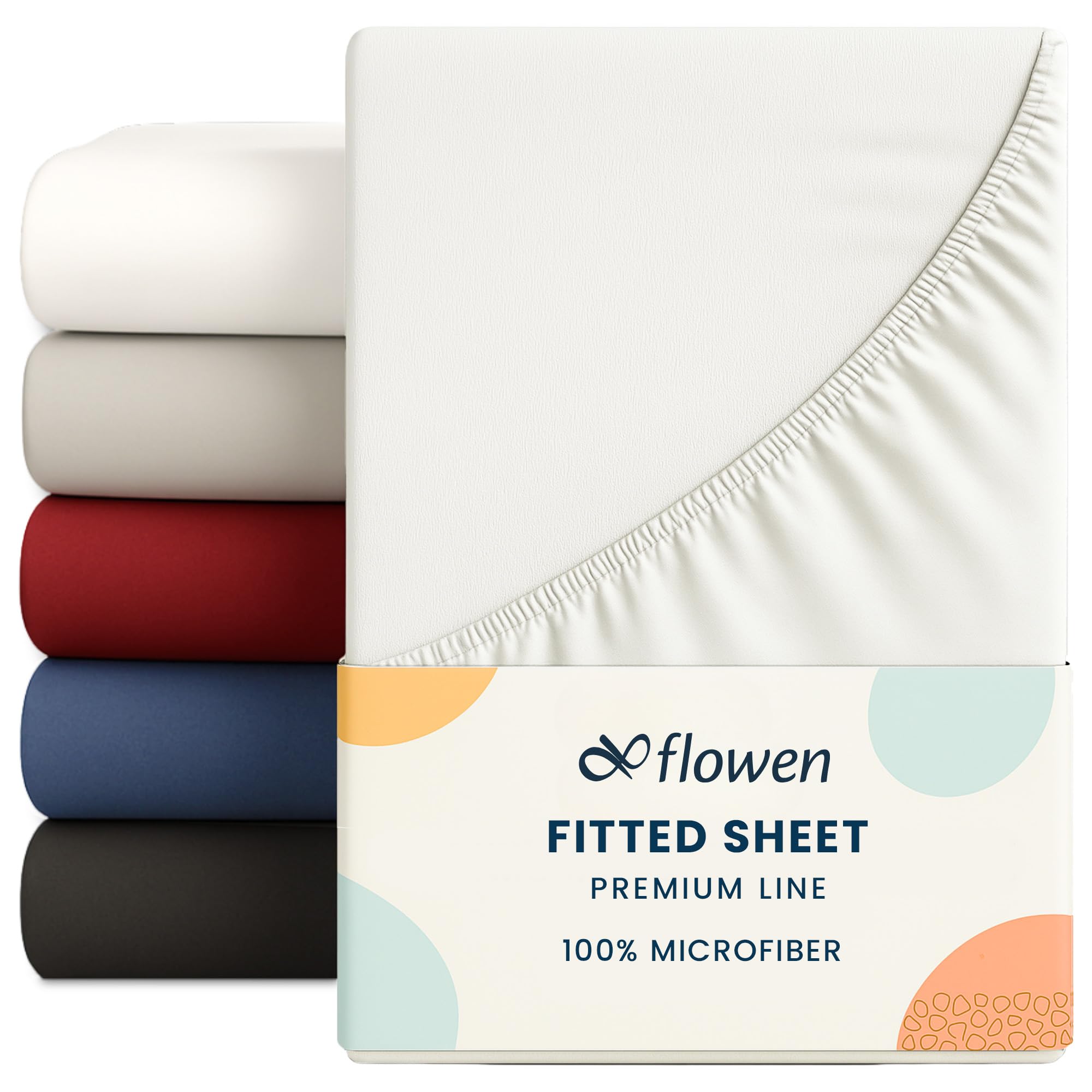 Super King size Fitted Sheet for Size 180x200 cm in White Microfiber Bottom Fitted Sheet Deep Pocket 12 inch (up to 30cm) in Soft Brushed Microfiber Fabric Easy Care Shrinkage and Fade Resistant