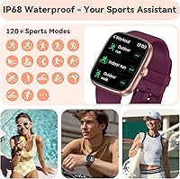 Vista 5 de Reloj inteligente para mujeres y hombres, pantalla táctil HD de 1.83 pulgadas, IP68, impermeable, rastreador de actividad física con llamadas