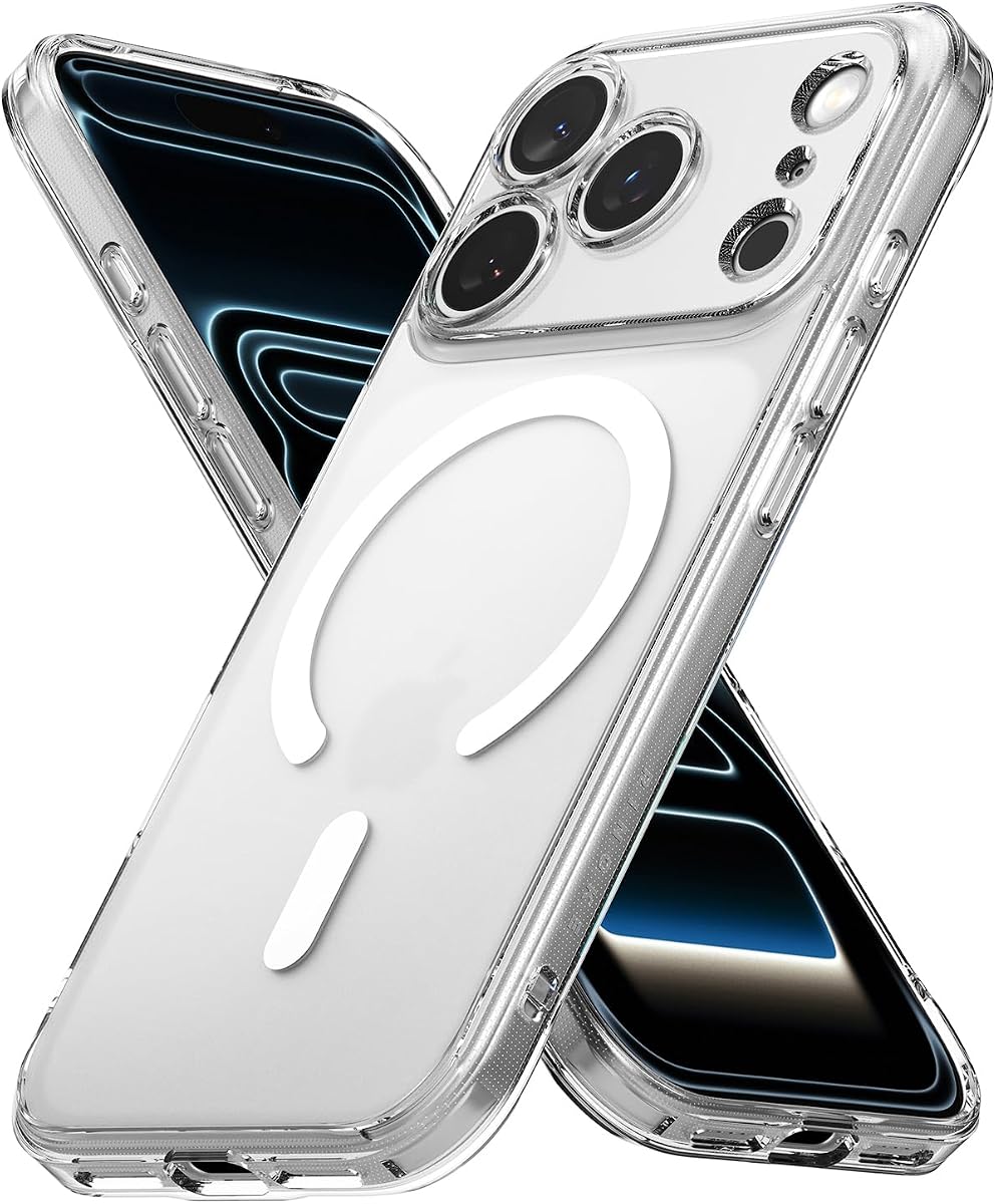 Ringke for iPhone 17 Pro Case [Fusion Magnetic Matte Clear] | Compatible with MagSafe, Oil & Dirt Resistant, Anti-Fingerprint Technology Prevents Oily Smudges, Feels Velvety Soft