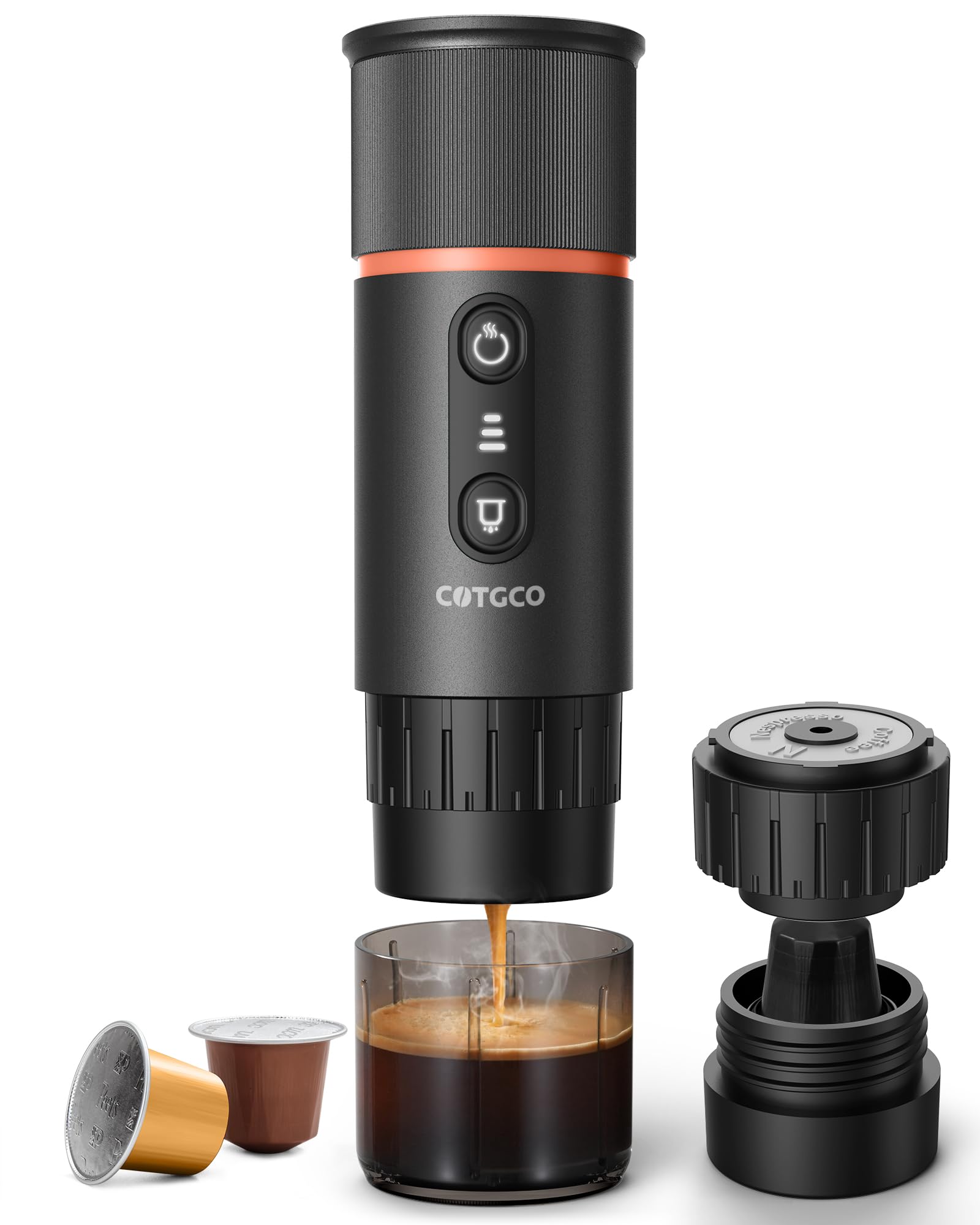 Portable Espresso Coffee Maker Travel Coffee Maker for Camping 20 Bar Self Heating Rechargeable with USB-C with NS