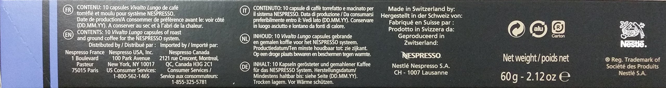 NESPRESSO Lungo Surtido, 50 Cápsulas | Café Arabica & Robusta, tostado claro a oscuro