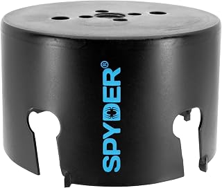 Spyder 4-1/2-Inch Diameter Carbide Tipped Hole Saw, for Fiber Cement Board, Wood, PVC, Plastic, Concrete Block, Ceramic Tile, and More (600046CF)