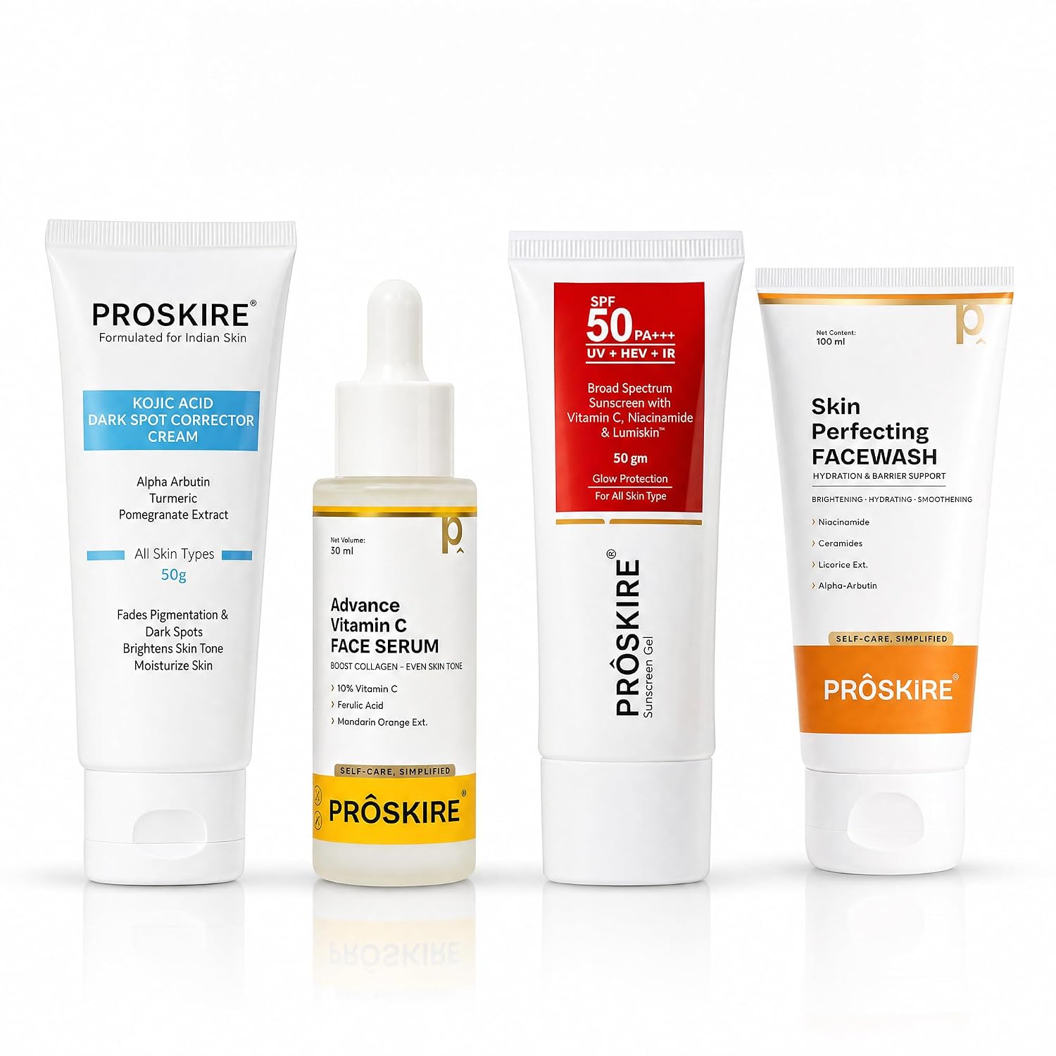 Proskire Anti Pigmentation Kit with Vitamin C Serum, Kojic Cream, - Image 1