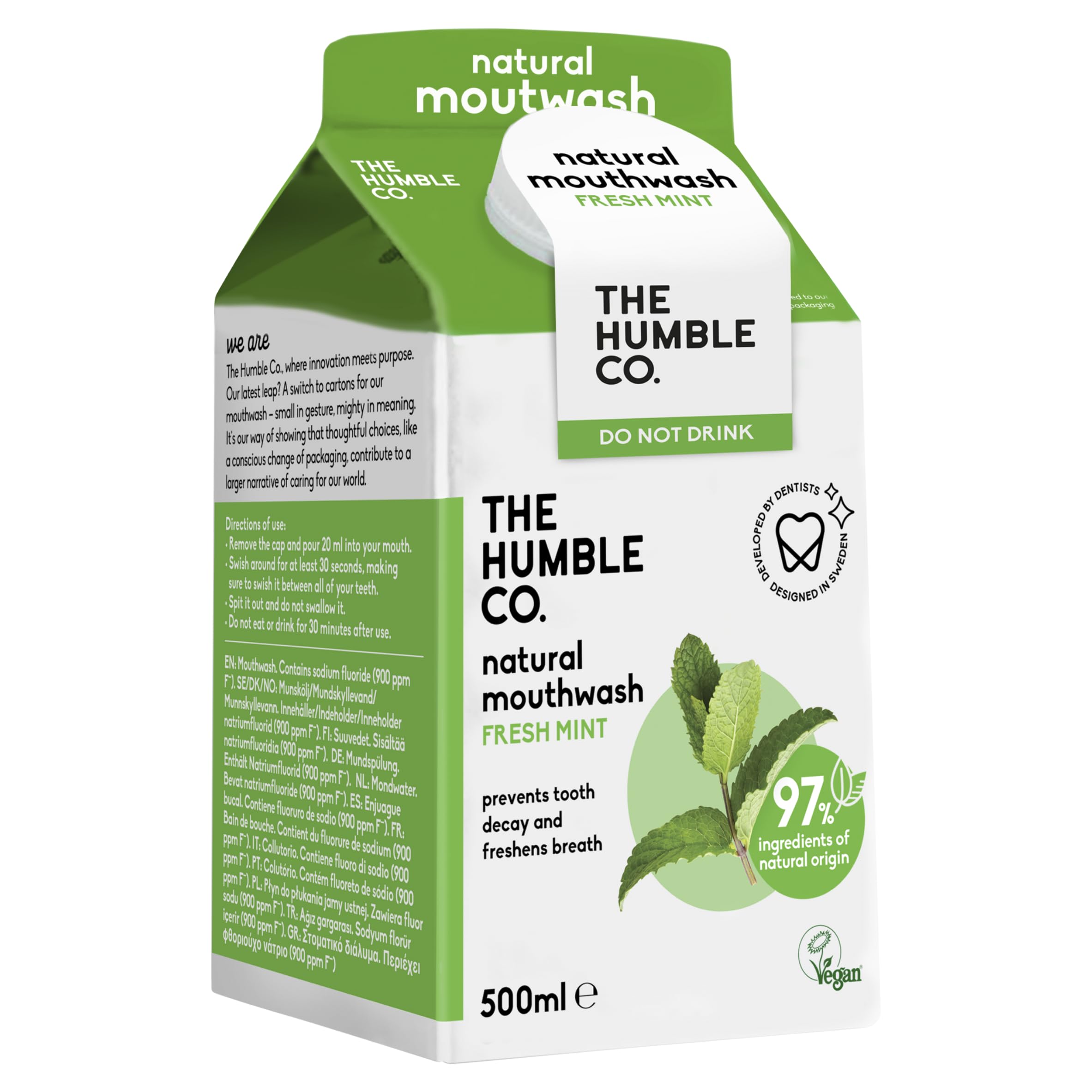 Humble Mouthwash Ağız Bakım Suyu Fresh Mint 500 ML