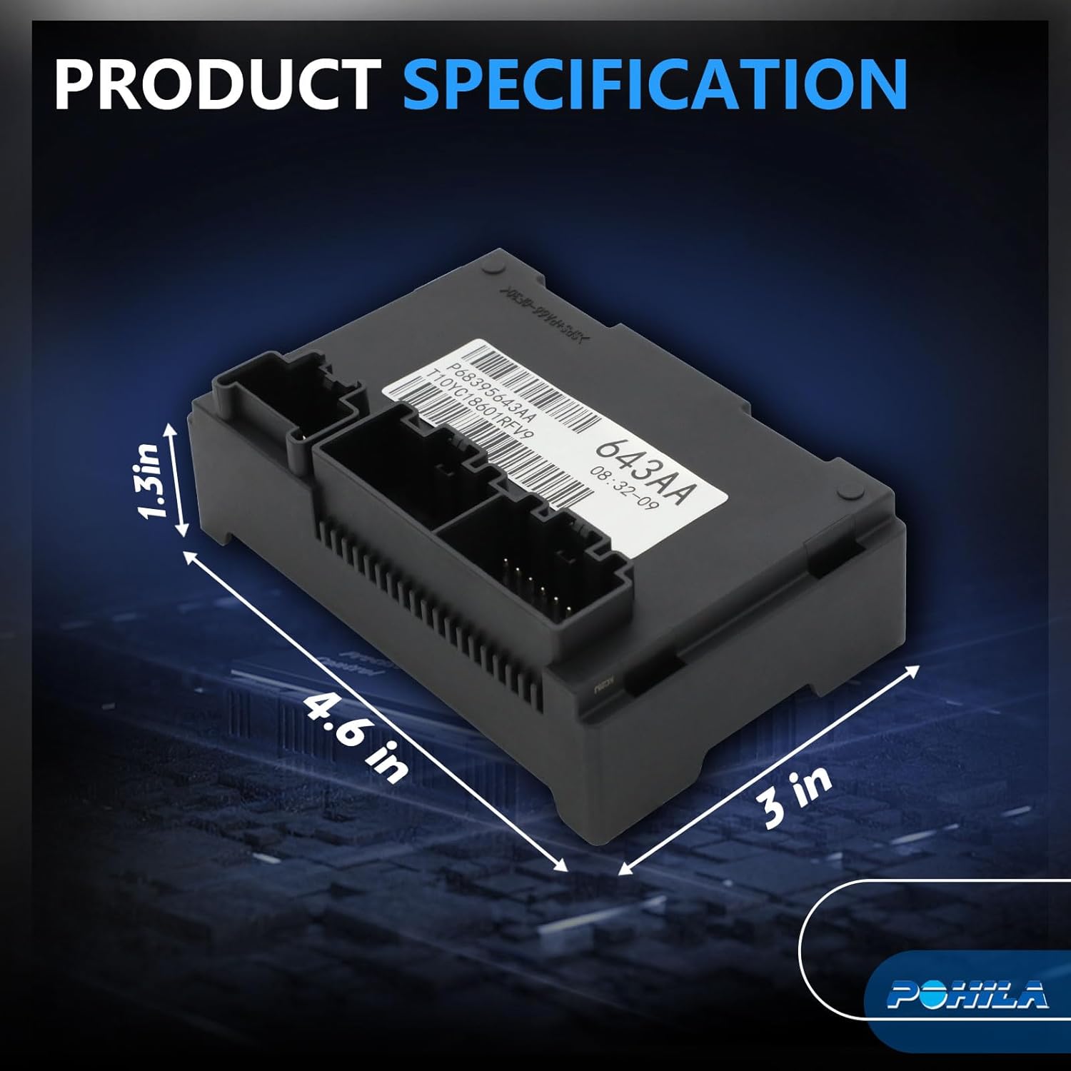 68395643AA Transfer Case Control Module Compatible with 2011-2013 Jeep Grand Cherokee, 2011-2013 Dodge Durango 3.6L V6 / 5.7L V8 Replace# 56029423AI, 56029423AJ, 56029423AK