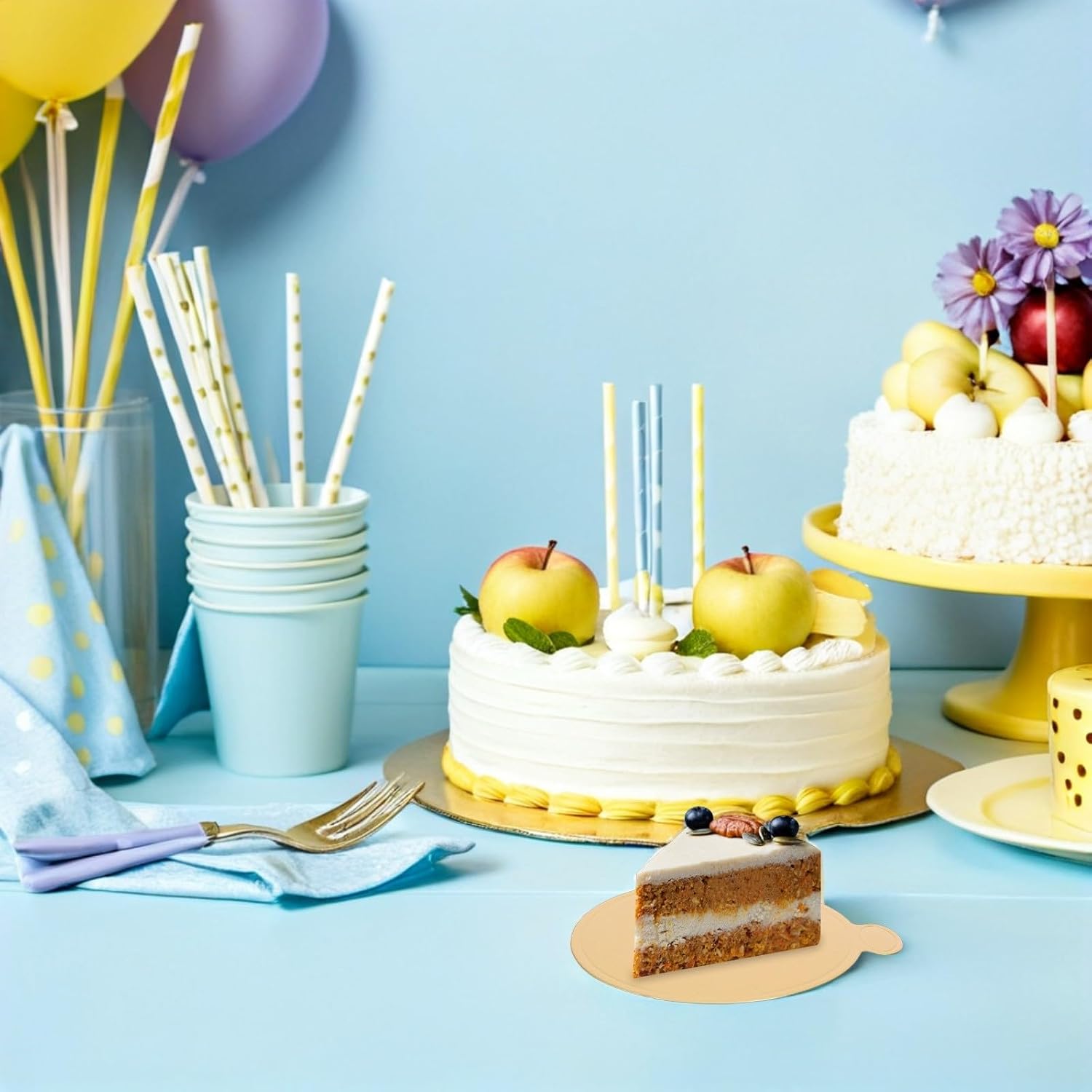 Generic 100pcs Mousse Cake Tray - Miniature Round Pastry Board Dessert Tray Cheesecake Plate for Party Wedding Birthday Restaurant Buffet
