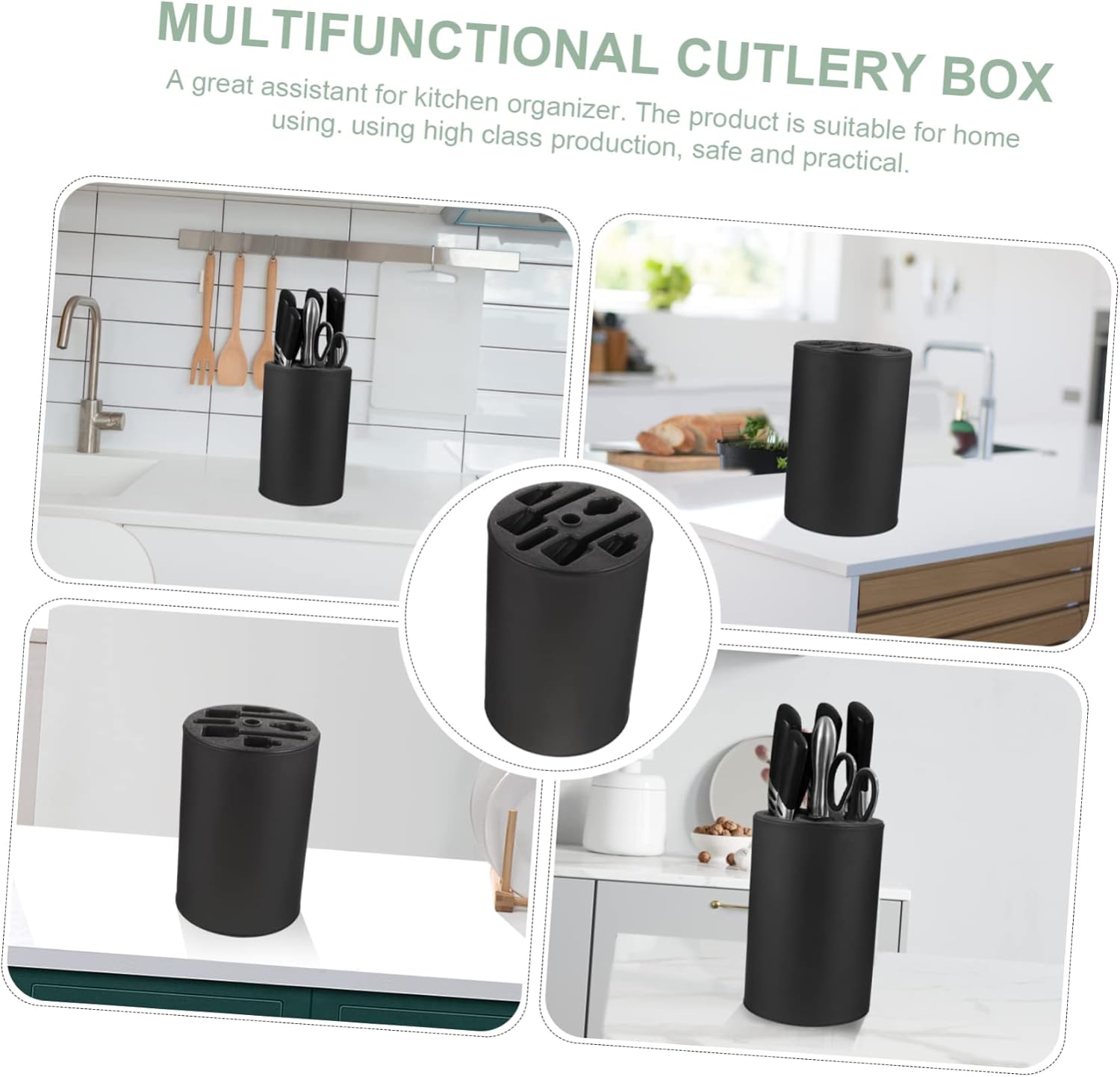 2pcs Multi-functional Kitchen Utensil Holder Sturdy Cutter Rack for Scissors and Kitchen Tools Space-saving Design Rounded Corners Easy Organization for Home Use