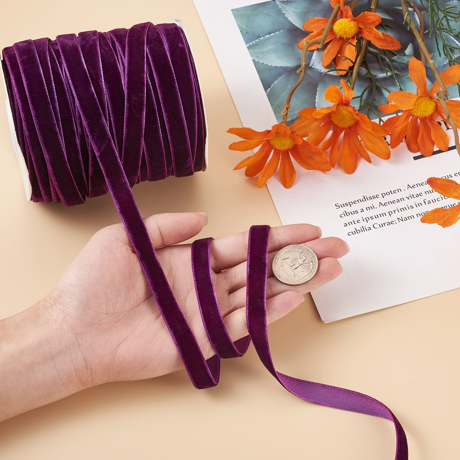 Nastro Viola Monofaccia Per Regali E Fai Da Te – Rotolo 1,5 Cm X 45 M, Poliestere, Bordi Precisi, 12 Colori Disponibili