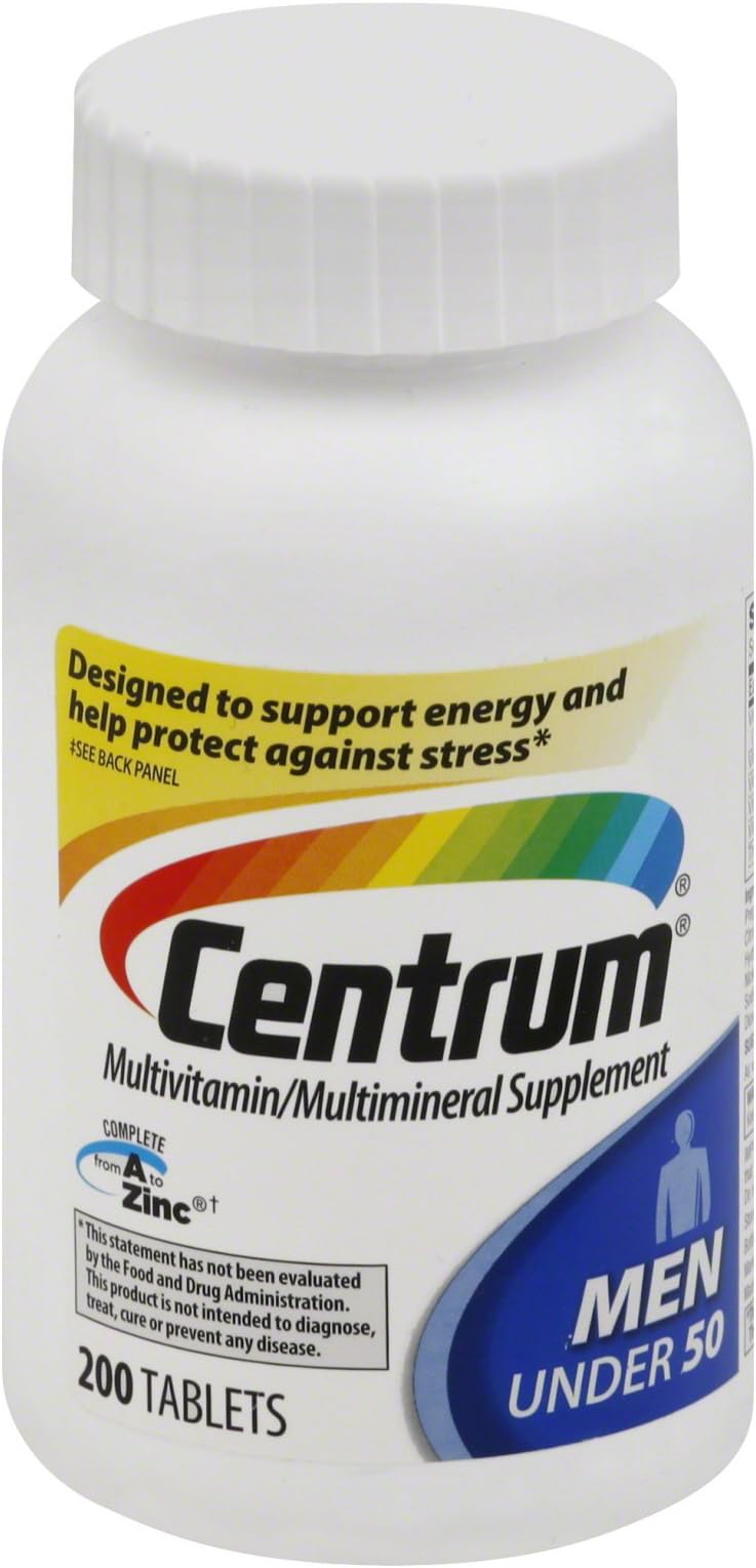 Centerum Ultra Mens Multivitamin/Multimineral Supplement Tablet - 3 per pack - 4 packs per case