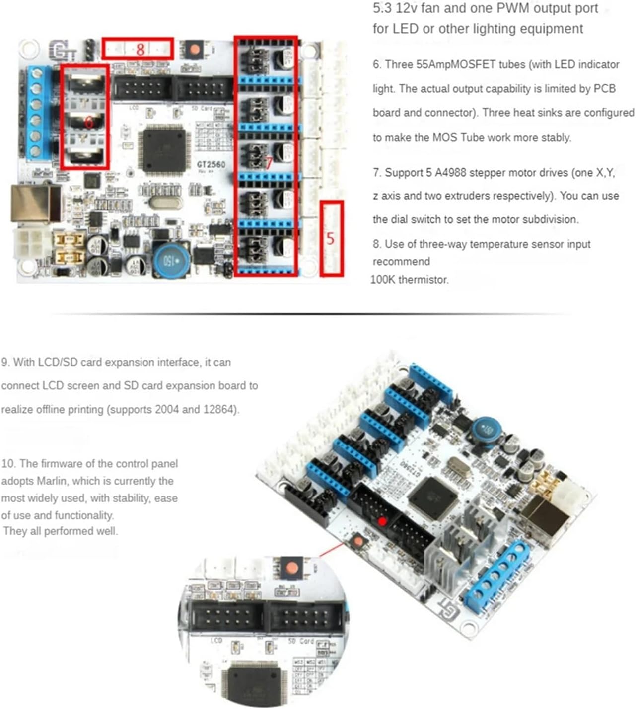 GT2560 コントローラーボード 3Dプリンターコントローラーボード Mega2560 + Ultimaker および Mega2