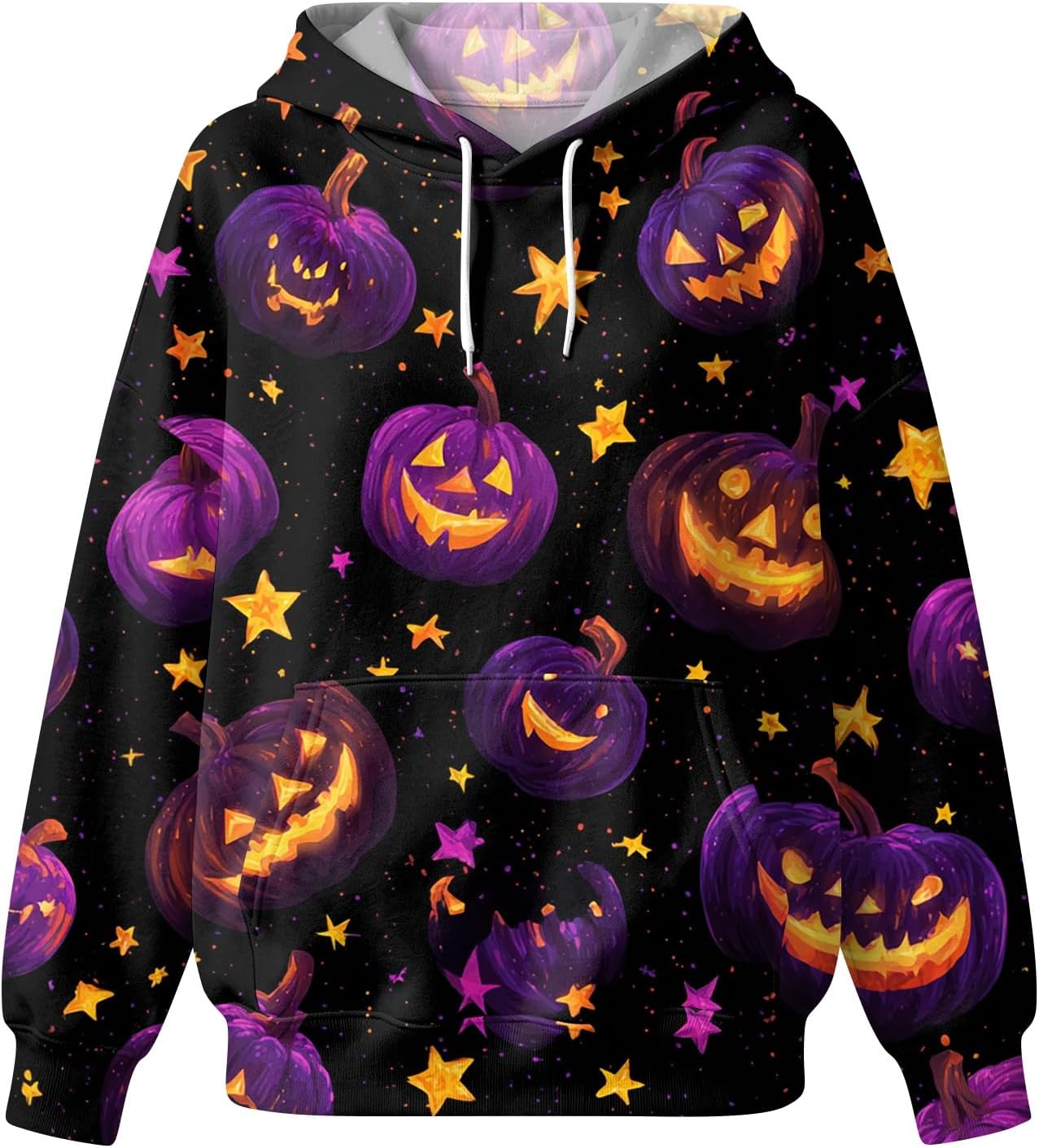 Halloween Hoodie Women with Long Sleeve Pocket Loose Fit Fall image 3