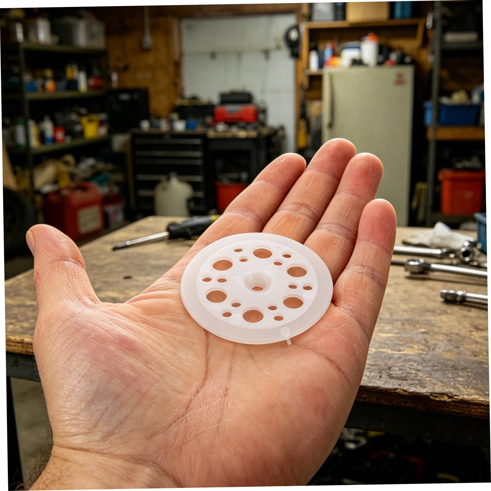 Sosoport 500 Pezzi Rondelle Isolate per Pannelli Isolanti in Plastica di Rondelle Piatte per Fissaggio e Supporto e Pareti di Fondo