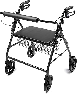 Graham-Field RJ4400K Lumex Walkabout Imperial Bariatric Rollator with Seat, Extra-Wide 19.5