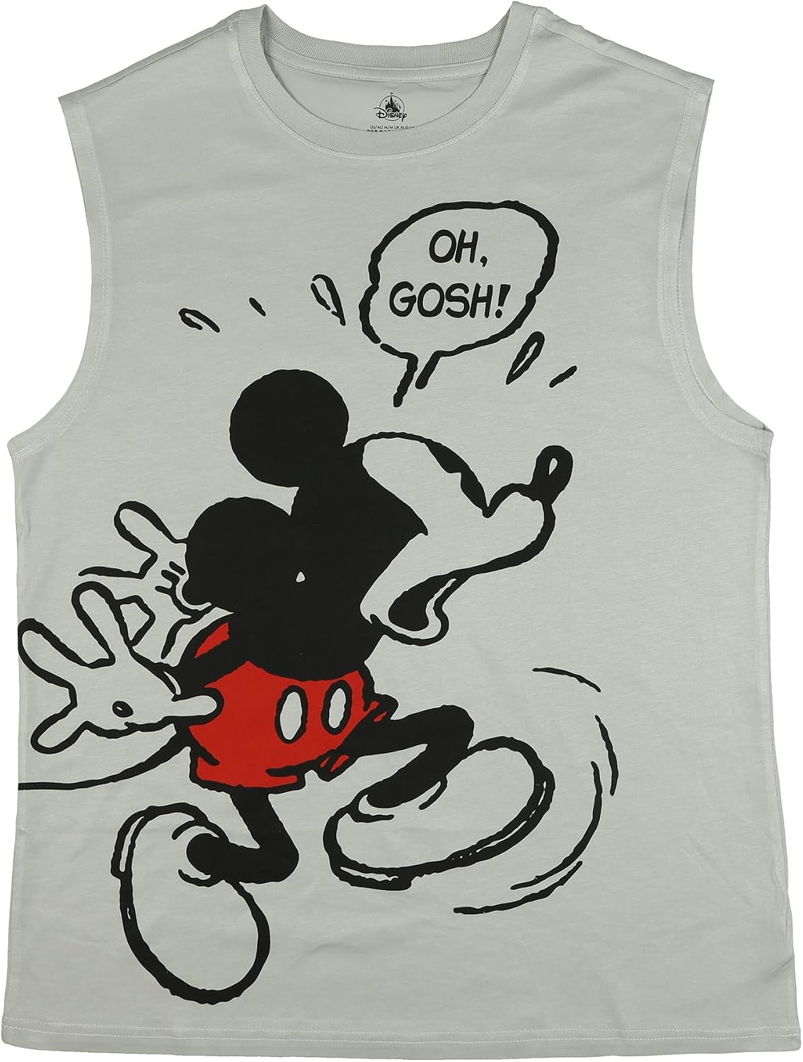 Disney Mickey Mouse Athletic Tank Top Men's Oh Gosh Sleeveless T-Shirt