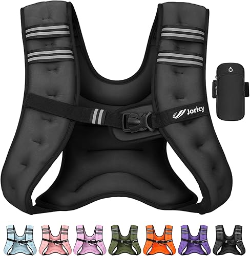 Miniatura 7 de Chaleco con peso unisex, con franja reflectante para correr, entrenamiento, caminar, entrenamiento de fuerza, pérdida de peso, fitness