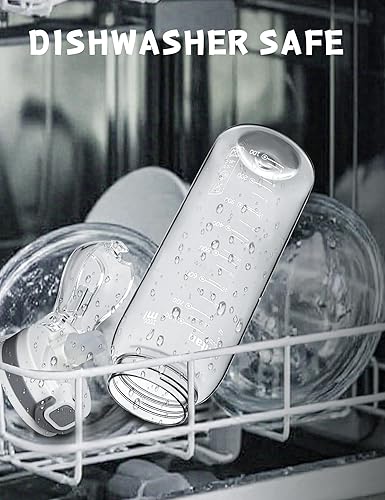 Miniatura 7 de Opard - Botella de agua deportiva de 3032 onzas, con tapa a prueba de fugas y pajilla, sin bisfenol A (BPA), botella de plástico de tritán