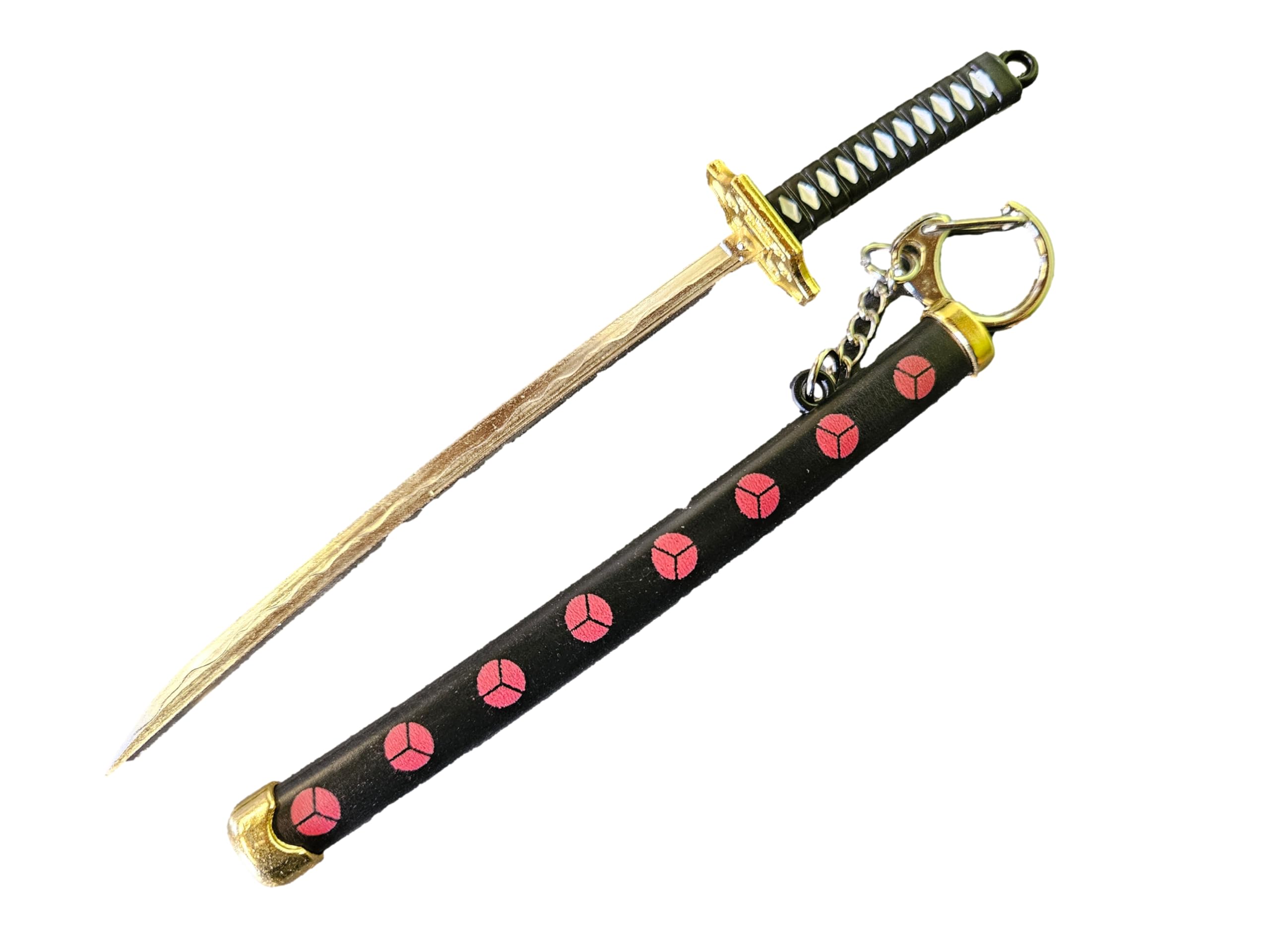 Fat-catz-copy-catz One Piece Zoro Shusui Replica Japanese Anime Black Samurai Ninja Sword & Scabbard Letter Opener Enamel Model Keyring
