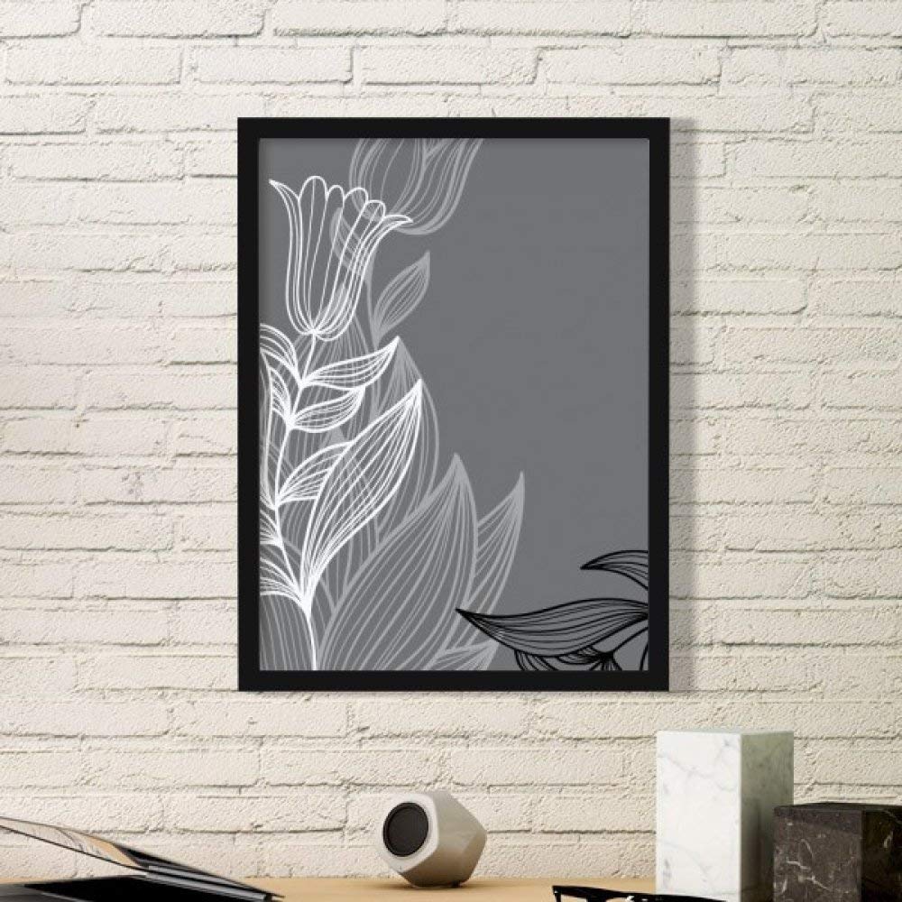 Plantes et fleurs colorées en peinture murale pour créer un salon chaleureux