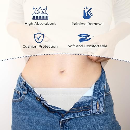 Miniatura 6 de Island Dressing - Gasa con bordes de 4 x 10 pulgadas, 50 almohadillas antiadherentes empaquetadas individualmente en el centro con borde adhesivo,