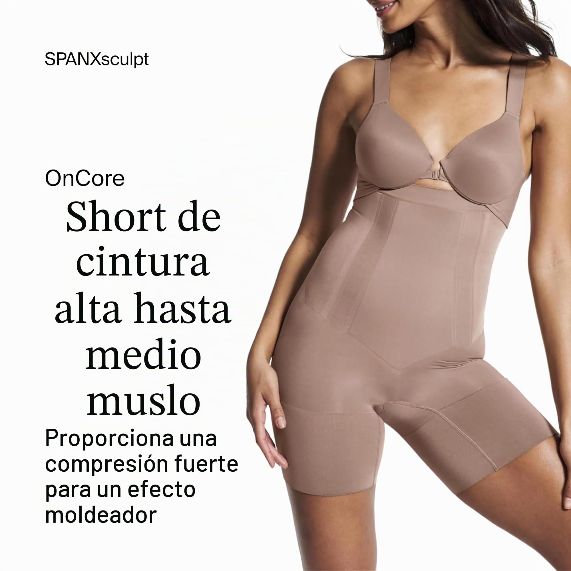 Spanx High-Waisted Mid-Thigh Short Cinturn Moldeador Mujer (Pack de 1)