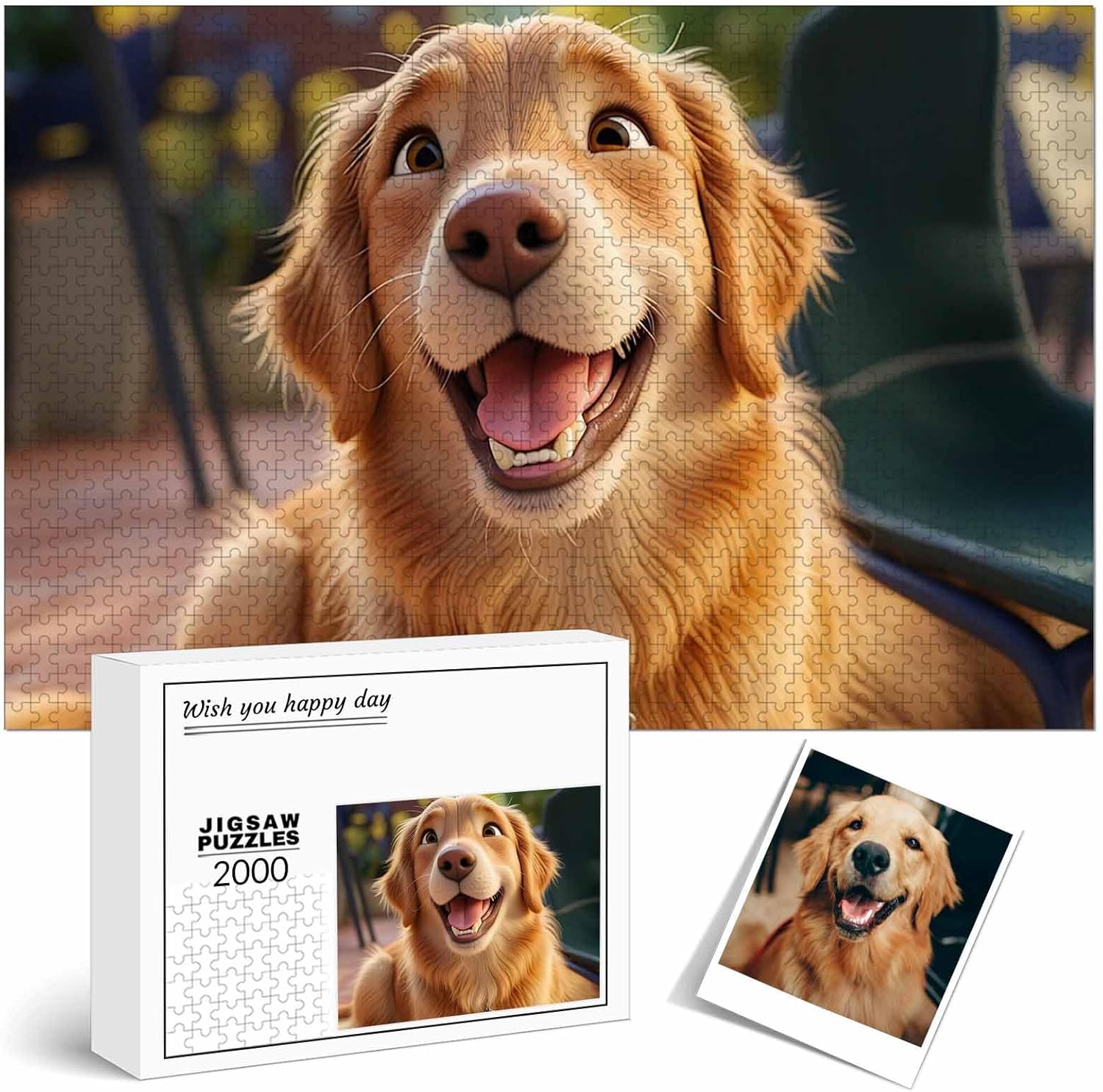 Custom Puzzle Personalized Puzzle 35/70/120/200/300/1500/2000/3000 Pieces Custom Cartoon Puzzles from Photos Custom Jigsaw Puzzle Gift for Family, Wedding, Couple, Pet