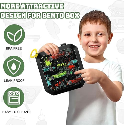 Miniatura 2 de Itslife Lonchera Bento para niños, de 3 a 5 compartimentos a prueba de fugas, recipientes de almuerzo de 35 onzas para niños pequeños, apto para