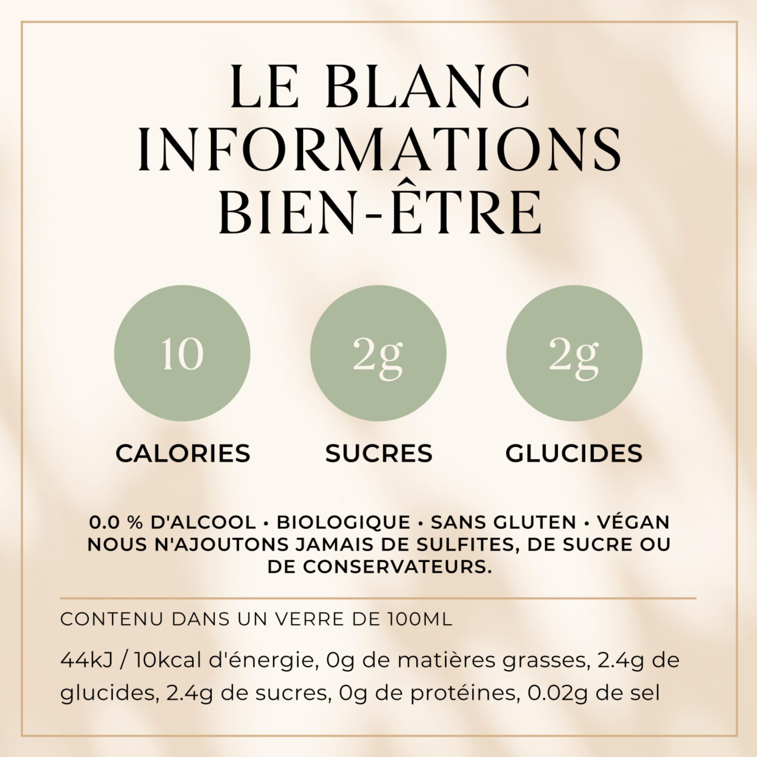 French Bloom Le Blanc, Effervescent Sans Alcool 75cl - Certifié biologique, vegan, faible en calories, adapté aux femmes enceintes, sans sulfites, sans conservateurs ni sucres ajoutés.