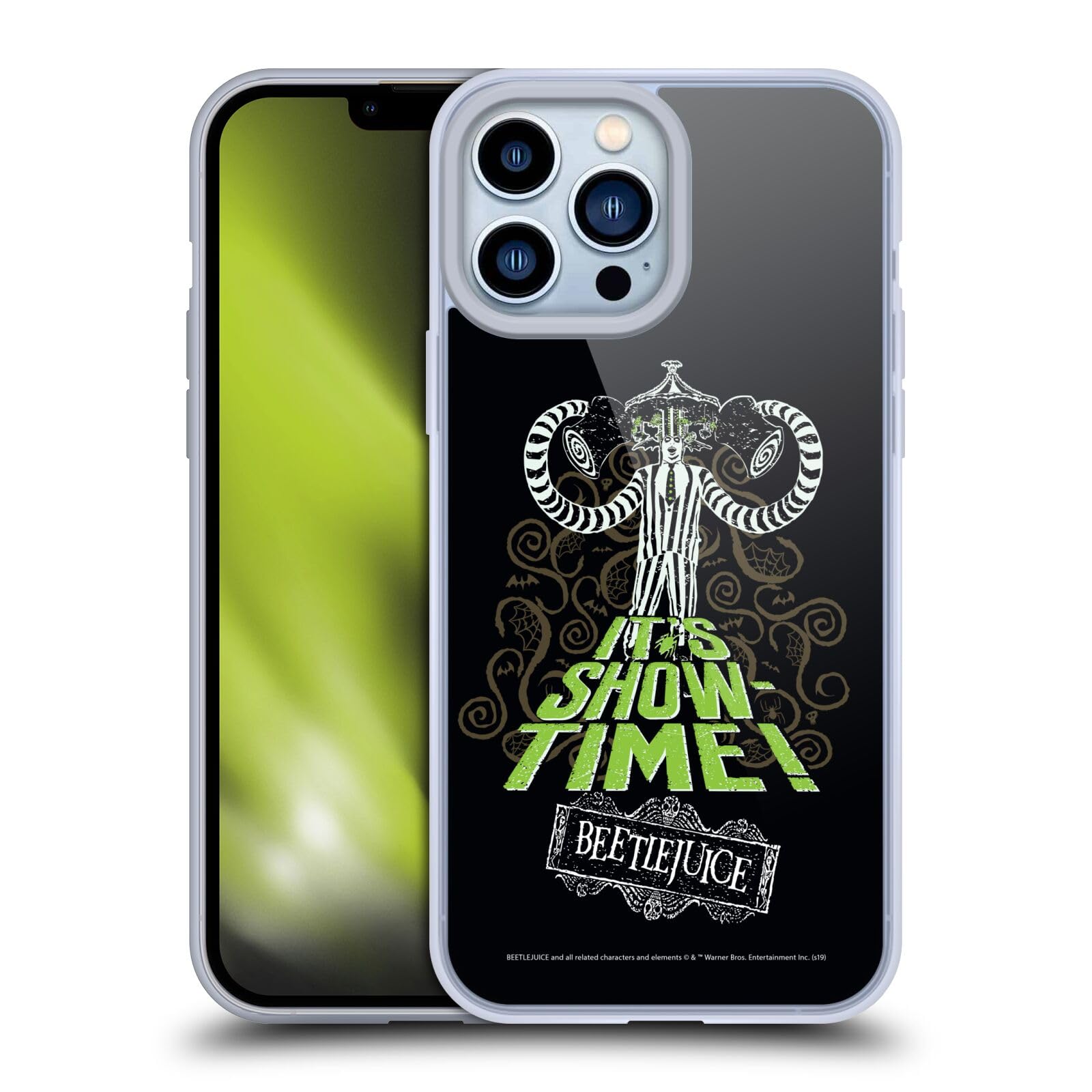 Head Case Designs Officially Licensed Beetlejuice Show Time Graphics Soft Gel Case Compatible with Apple iPhone 13 Pro Max