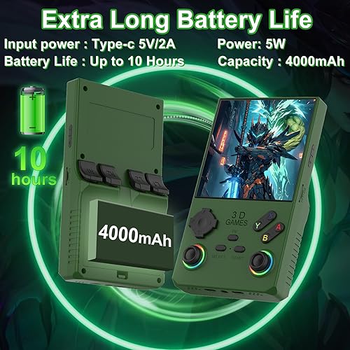 Miniatura 4 de RegiisJoy Nueva consola de juegos portátil V40 Max 2025, 40000 juegos, pantalla IPS de 4 pulgadas, consola de juegos retro, 256G 4000 mAh, mini