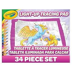 Crayola Light Up Tracing Pad - Pink, Writing & Drawing Art Kit for Kids, Kids Toys & Games, Tracing Light Box, Sketching Gifts for Girls & Boys, 6+ [Amazon Exclusive]