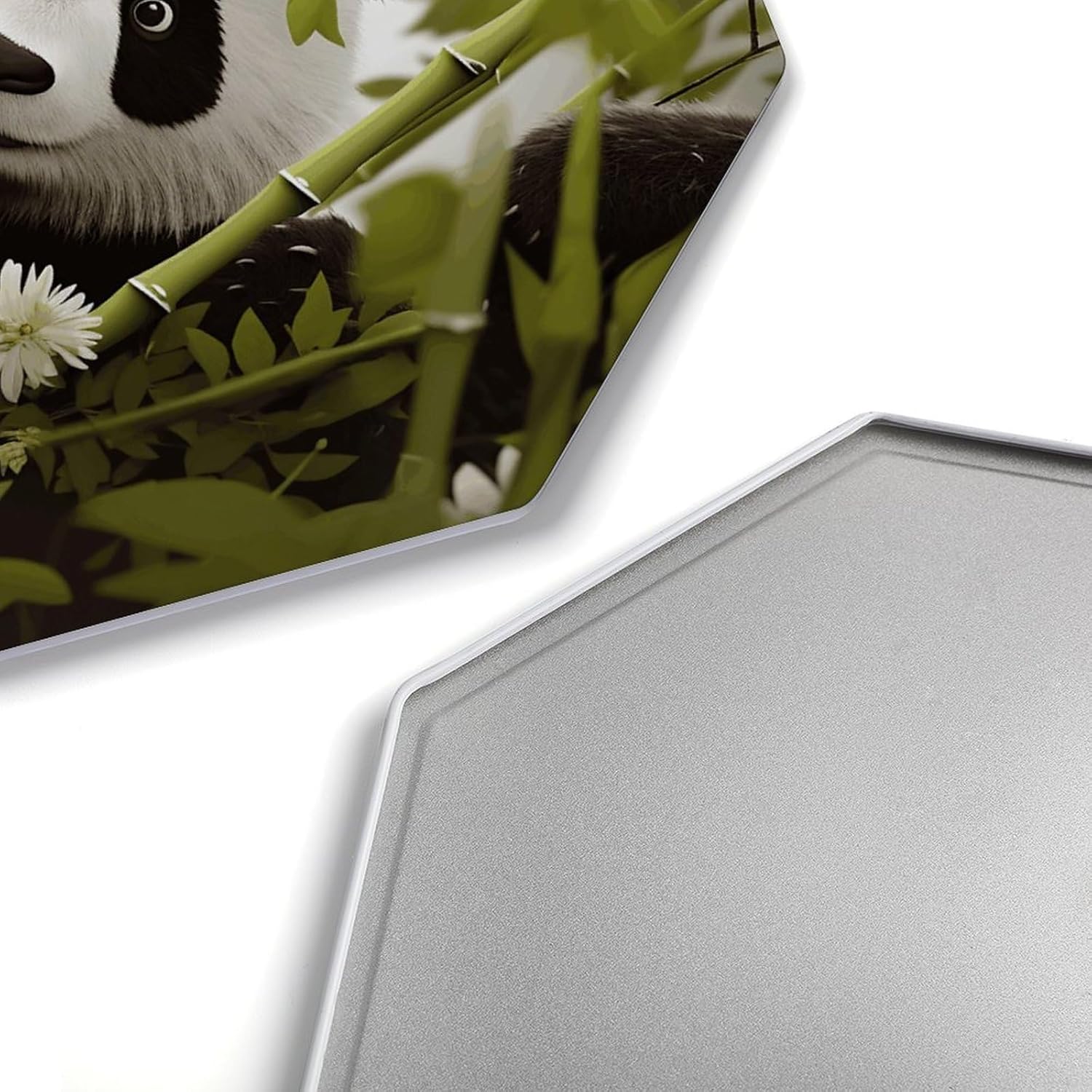 Ctagon Metal Sign for Home, Modern Display Plate for Kitchen, Panda Plates Accent Hanging Wall Decorations 3PCS for Living Room, Bedroom, Hallway, Hotel