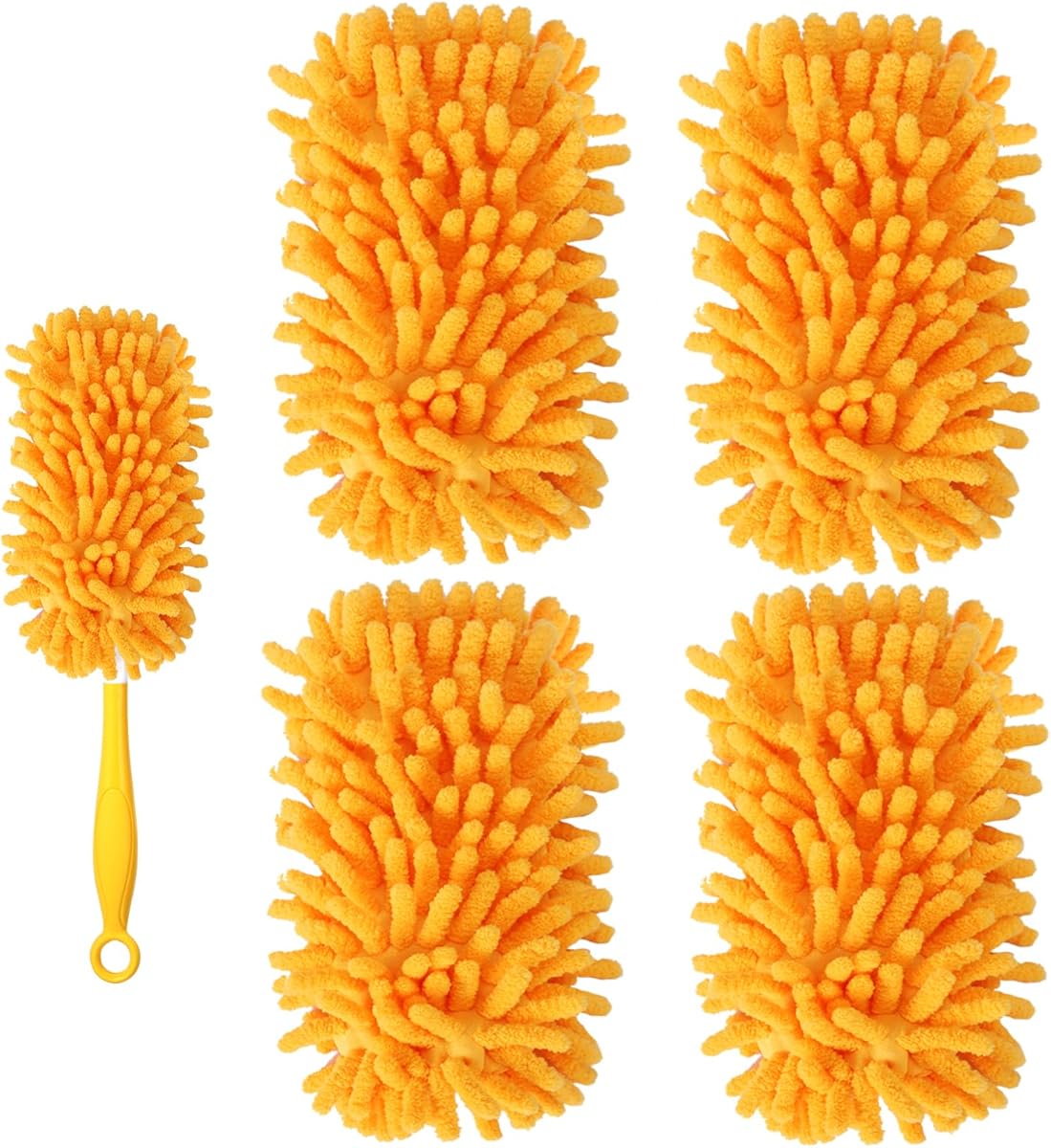 Yicotira Reusable Duster Refill Compatible with Swiffer Duster Kit - Pet Heavy Duty Duster Refills Fit for Swiffer Extended Handle Duster - Microfiber 360 Duster Refills for Dusting Cleaning, 4 Pack