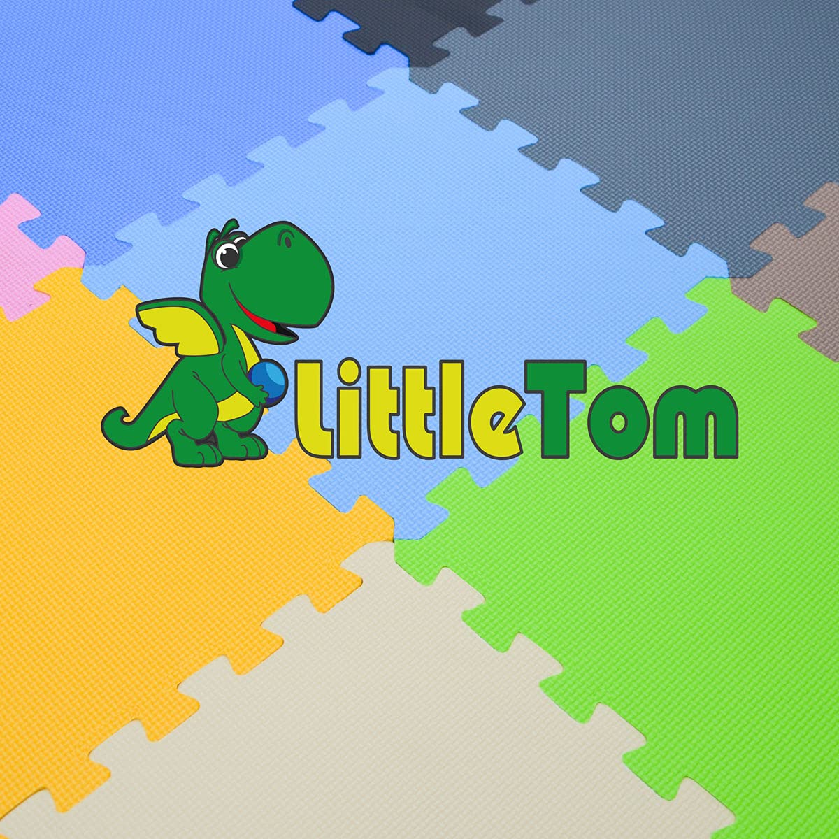 LittleTom 18 Piezas Alfombra Bebé Desde el Primer Mes - 30x30 Colchoneta de Espuma EVA Acolchada - Superficie Puzzle Antideslizante para Niños Pequeños - Suelo Protector para la Habitación Infantil