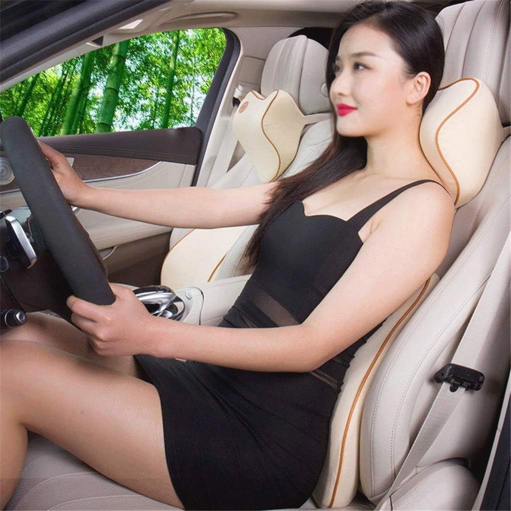 Lumbar Pillow Car Lumbar Support Lumbar Cushion Back Seat Belt Driver Car Memory Cotton Rely On Car Waist Pad(Black)